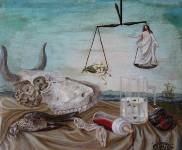 Peinture intitulée "god4" par Margarita Makarova, Œuvre d'art originale, Huile