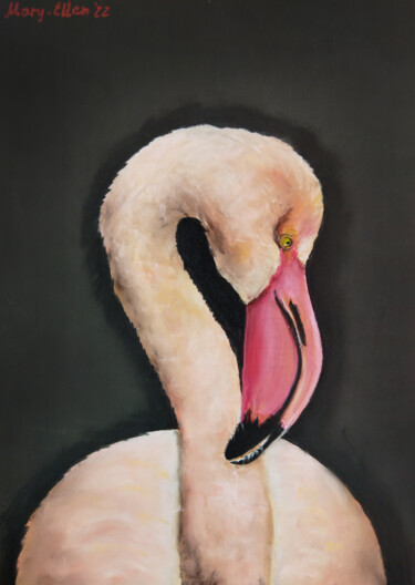 Flamingo Peinture intitulée "Flamingo" par Mariam Mary Ellen, Œuvre d'art originale, Pastel