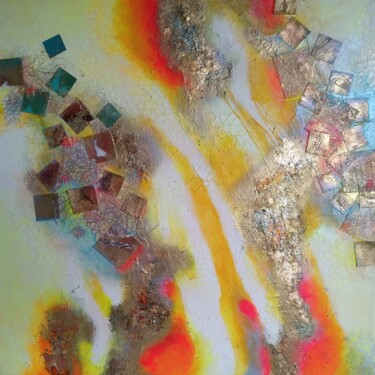 Collages titled "Sun Flare" by Lynda Rosemarie Stevens, Original Artwork, Collages