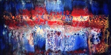 Peinture intitulée "L'eau et le feu" par Robin Dubois (le CHAT), Œuvre d'art originale, Acrylique Monté sur Châssis en bois