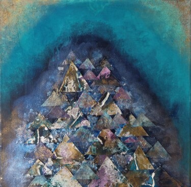 Collages titled "Dreaming Pyramids" by Lynda Rosemarie Stevens, Original Artwork, Collages