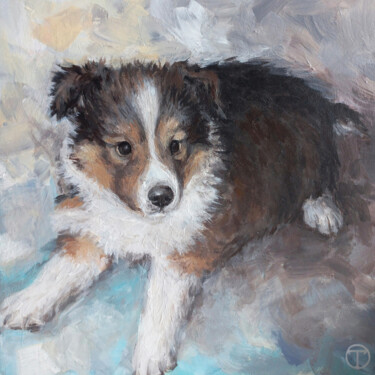Peinture intitulée "Bagel" par Olia Tomkova, Œuvre d'art originale, Acrylique