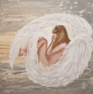 Tortured angel. Original oil painting. Painting titled "Tortured angel. Ori…" by Irina Oleynik, Original Artwork, Oil