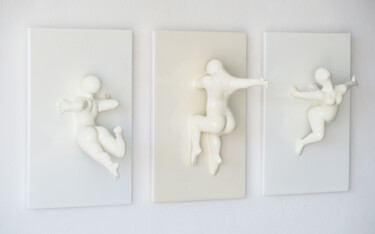 Sculpture intitulée "Saper Li Popette" par Mathieu Vaillant, Œuvre d'art originale, Résine Monté sur Autre panneau rigide