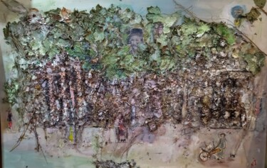 Peinture intitulée "Le Palais Idéal du…" par N-J Gomiéro, Œuvre d'art originale, Acrylique Monté sur Châssis en bois