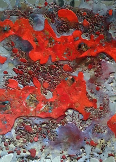 Peinture intitulée "Lava Fields" par Lynda Rosemarie Stevens, Œuvre d'art originale, Acrylique