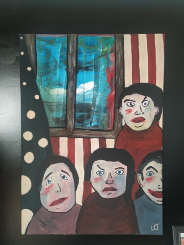Peinture intitulée "Appartement vue sur…" par Lcf, Œuvre d'art originale, Acrylique Monté sur Châssis en bois