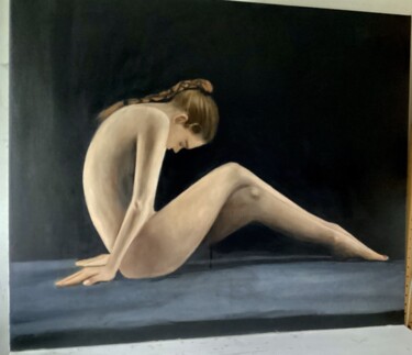 Painting titled ""Illuminated"" by Despoina Kantere, Original Artwork, Oil Mounted on Wood Stretcher frame