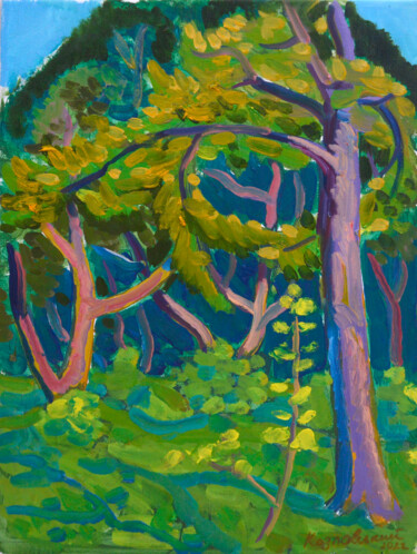 绘画 标题为“In the forest” 由Mykola Kozlovskyi, 原创艺术品, 油