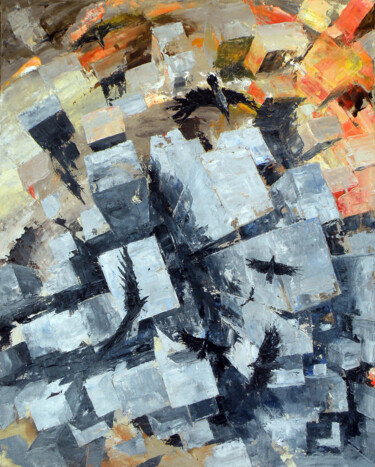 Peinture intitulée "Dawn" par Adnan Avni, Œuvre d'art originale, Huile