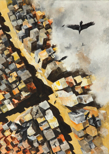 Peinture intitulée "There" par Adnan Avni, Œuvre d'art originale, Huile