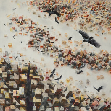 「No Horizon」というタイトルの絵画 Adnan Avniによって, オリジナルのアートワーク, オイル