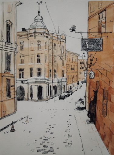 Architectural landscape "Architectural lands…" başlıklı Tablo Tetiana Hliadchenko tarafından, Orijinal sanat, Suluboya