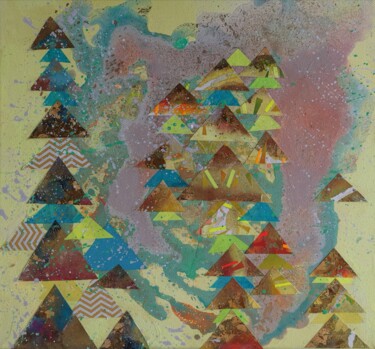 Collages titled "Advent of Spring" by Lynda Rosemarie Stevens, Original Artwork, Collages