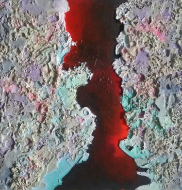 Painting titled "Fissure 1" by Lynda Rosemarie Stevens, Original Artwork, Acrylic