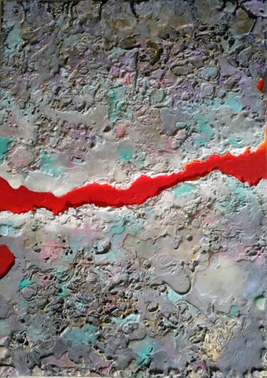Fissure 2 Painting titled "Fissure 2" by Lynda Rosemarie Stevens, Original Artwork, Acrylic