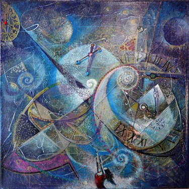 제목이 "Her Universe."인 미술작품 Rakhmet Redzhepov로, 원작, 아크릴 나무 들것 프레임에 장착됨