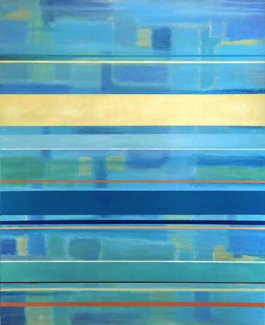 Peinture intitulée "Old swimming pool" par Pascal Buffard, Œuvre d'art originale, Huile
