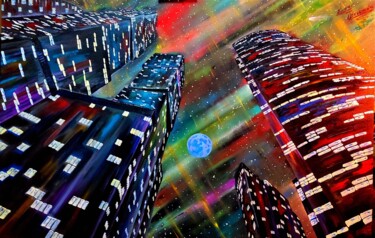 Pittura intitolato "Night" da Alessandro Rizzo, Opera d'arte originale, Olio