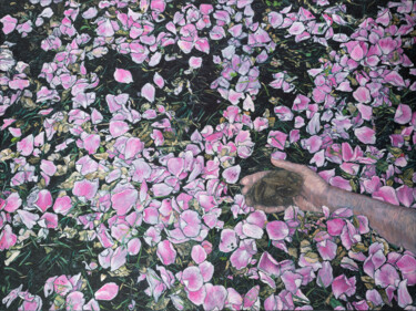 Roses've gone and the toad in the hand 绘画 标题为“Roses've gone and t…” 由Natalie Levkovska, 原创艺术品, 油