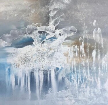 Peinture intitulée "Glacier" par Laurence Thomas-Thiebau, Œuvre d'art originale, Acrylique