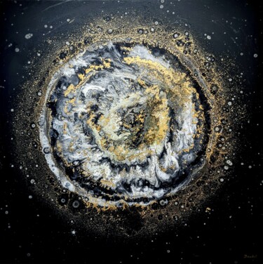Painting titled "Ethereal flow" by Eleni Denart, Original Artwork, Acrylic Mounted on Wood Stretcher frame