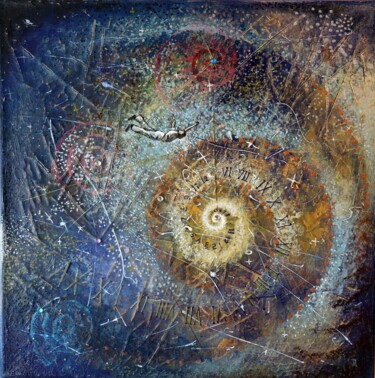 Peinture intitulée "His Universe." par Rakhmet Redzhepov, Œuvre d'art originale, Acrylique Monté sur Châssis en bois