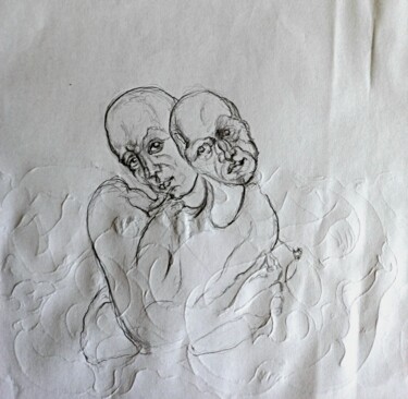 Peinture intitulée "Cubisme tt5tt" par Sam Keusseyan, Œuvre d'art originale, Crayon