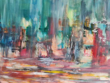 Painting titled "Feeling lost but ha…" by Atignas Art, Original Artwork, Oil