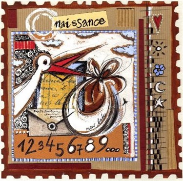 Peinture intitulée "LA NAISSANCE" par Catherine Suchocka, Œuvre d'art originale