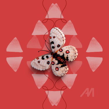 数字艺术 标题为“Borboleta no Abstra…” 由Gabriela Radiante, 原创艺术品, 三维建模