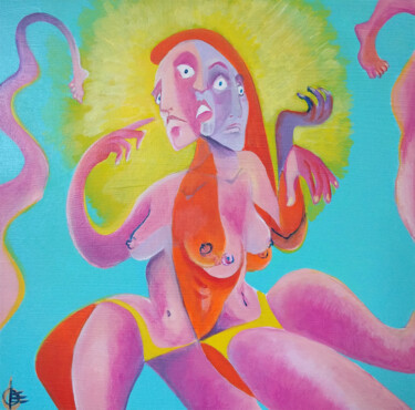 绘画 标题为“Strange Bodies” 由Oberlin The Artist, 原创艺术品, 丙烯