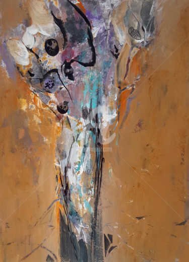 Found still life beauty flowers in a pot Kloska 绘画 标题为“Found still life be…” 由Kloska Ovidiu, 原创艺术品, 丙烯