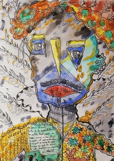 Peinture intitulée "VISION" par Pascal 5, Œuvre d'art originale, Aquarelle