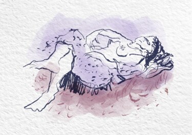 La sieste de la galante Arts numériques intitulée "La sieste de la gal…" par Alain Godefroid, Œuvre d'art originale, Peinture numérique