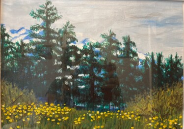 Peinture intitulée "Le pic de l’arc com…" par Beatrice Chappelon, Œuvre d'art originale, Acrylique Monté sur Carton