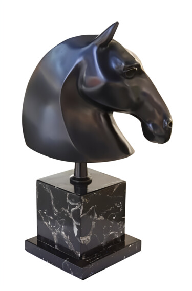 雕塑 标题为“Horse's head” 由Hector Acevedo, 原创艺术品, 青铜