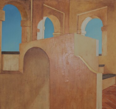 Painting titled "Ventanales" by Juan José Molina Gallardo, Original Artwork, Oil