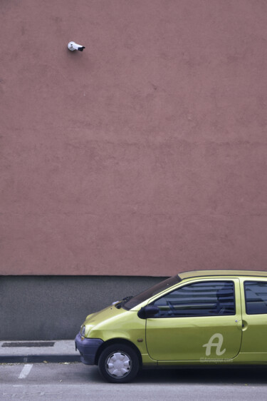 Closed-circuit television vs yellow Twingo Photography titled "Closed-circuit tele…" by Alen Gurovic, Original Artwork, Digital Photography