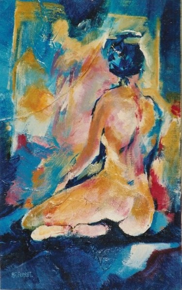 Peinture intitulée "Rêverie..." par Anne-Frédérique Ferret, Œuvre d'art originale, Huile