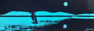 Solitaire III Peinture intitulée "Solitaire III" par Marie-Pascale Le Goff (L’île à L’eau), Œuvre d'art originale, Acrylique Monté sur Châ…