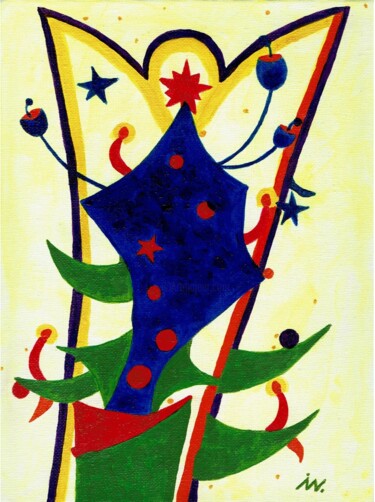 绘画 标题为“Harlekin-musikalisc…” 由Ingrid Edith Wekel, 原创艺术品, 丙烯