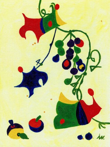 Harlekin-musikalisch 3.Herbst - brioso 绘画 标题为“Harlekin-musikalisc…” 由Ingrid Edith Wekel, 原创艺术品, 丙烯