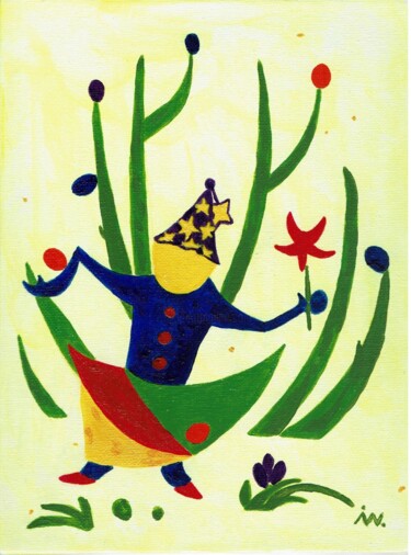 Harlekin-musikalisch 1.Werk Frühling-svegliando 绘画 标题为“Harlekin-musikalisc…” 由Ingrid Edith Wekel, 原创艺术品, 丙烯