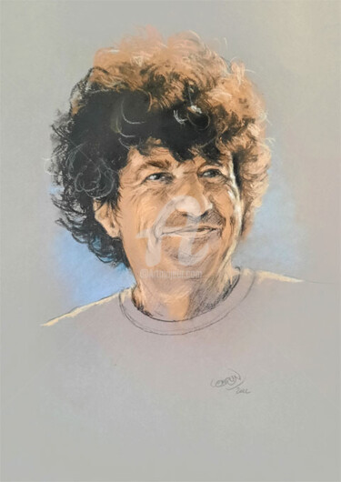 Peinture intitulée "Portrait de Jean Le…" par Paul Lebrun, Œuvre d'art originale, Pastel