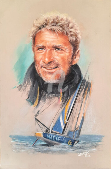 Peinture intitulée "Portrait de Yann El…" par Paul Lebrun, Œuvre d'art originale, Pastel
