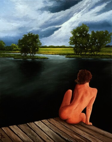 绘画 标题为“Summer storm” 由Oleg Baulin, 原创艺术品, 油