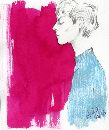 Dessin intitulée "Fashion #13. Charle…" par Anja Rudko, Œuvre d'art originale, Crayon
