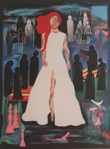 绘画 标题为“"Η ΑΝΕΞΑΡΤΗΣΙΑ"” 由Maria Καραγεωργιου, 原创艺术品, 丙烯