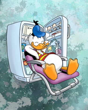 数字艺术 标题为“Donald on vacation” 由Olga Guseva, 原创艺术品, 数字油画